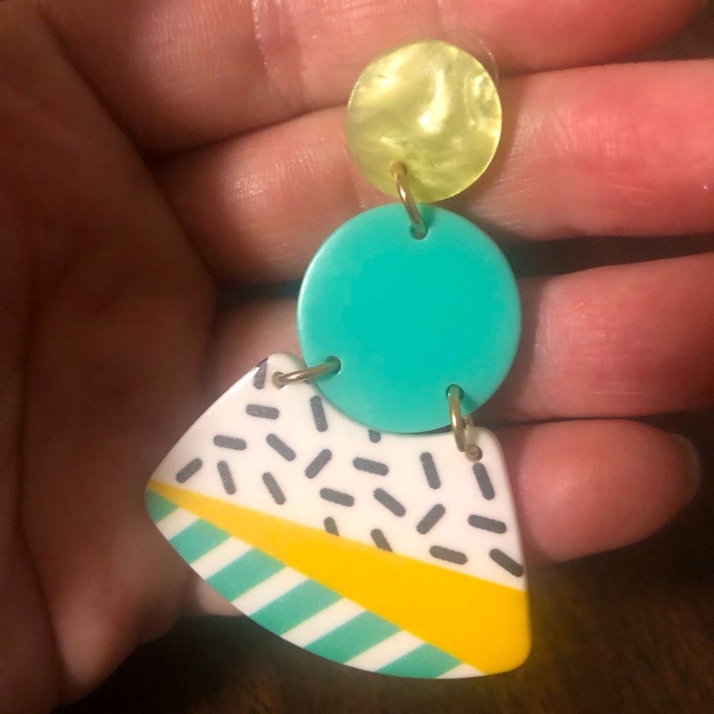 Funky 80s style earrings